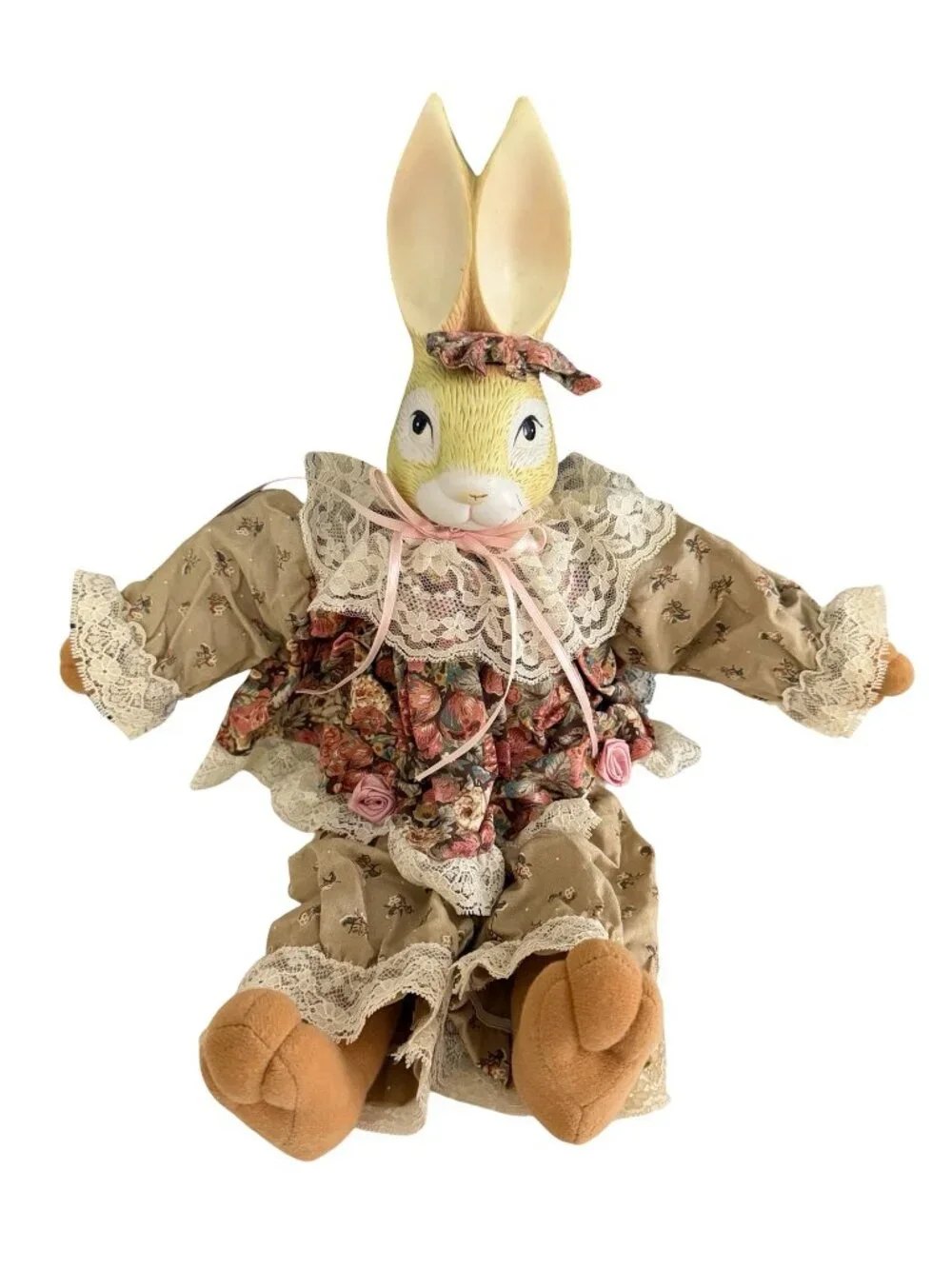 House of Lloyd Wendy Wabbit Bunny Rabbit Plush Doll Lace Floral Victorian Easter